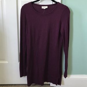 Loft XS Dark Purple Long Sweater